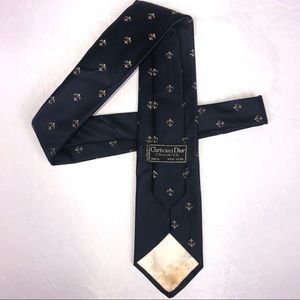 Vintage Narrow Navy Blue Dior Tie